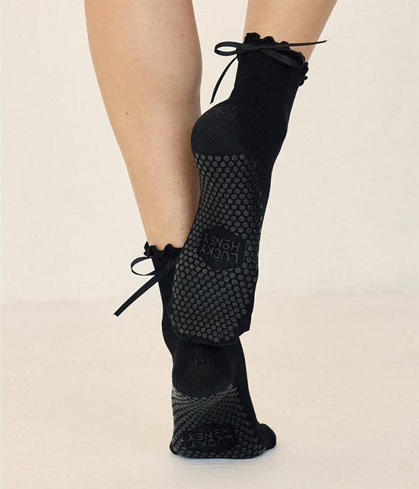 The Juliet Sock in Midnight Black