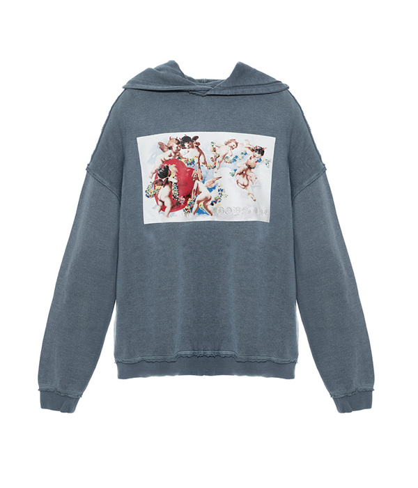 Womens Boys Lie Denim Hoodie