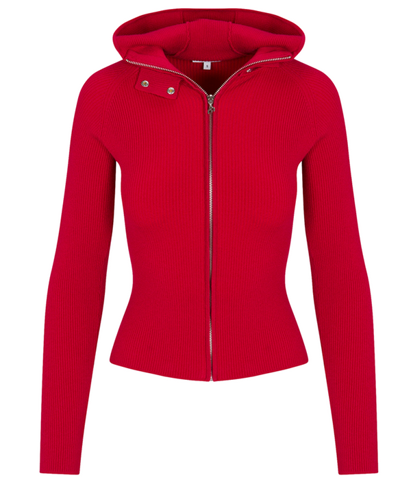 Womens Lena Zip Up Hoodie in Red