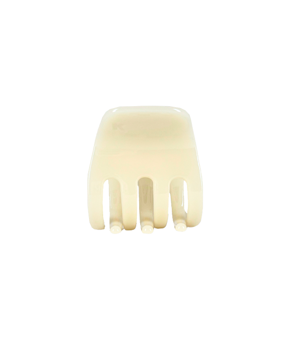 Small Hair Claw Clip — Buttermilk (No Charm Ring)