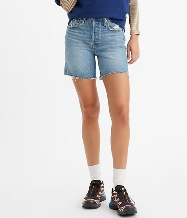 Womens 501 Mid Thigh Short in Odeon