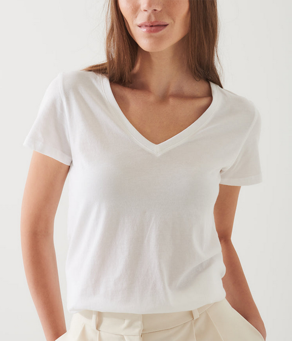 Womens SS Pima Classic Fit Vneck