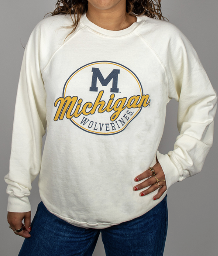Unisex Michigan Circle Logo Sweater