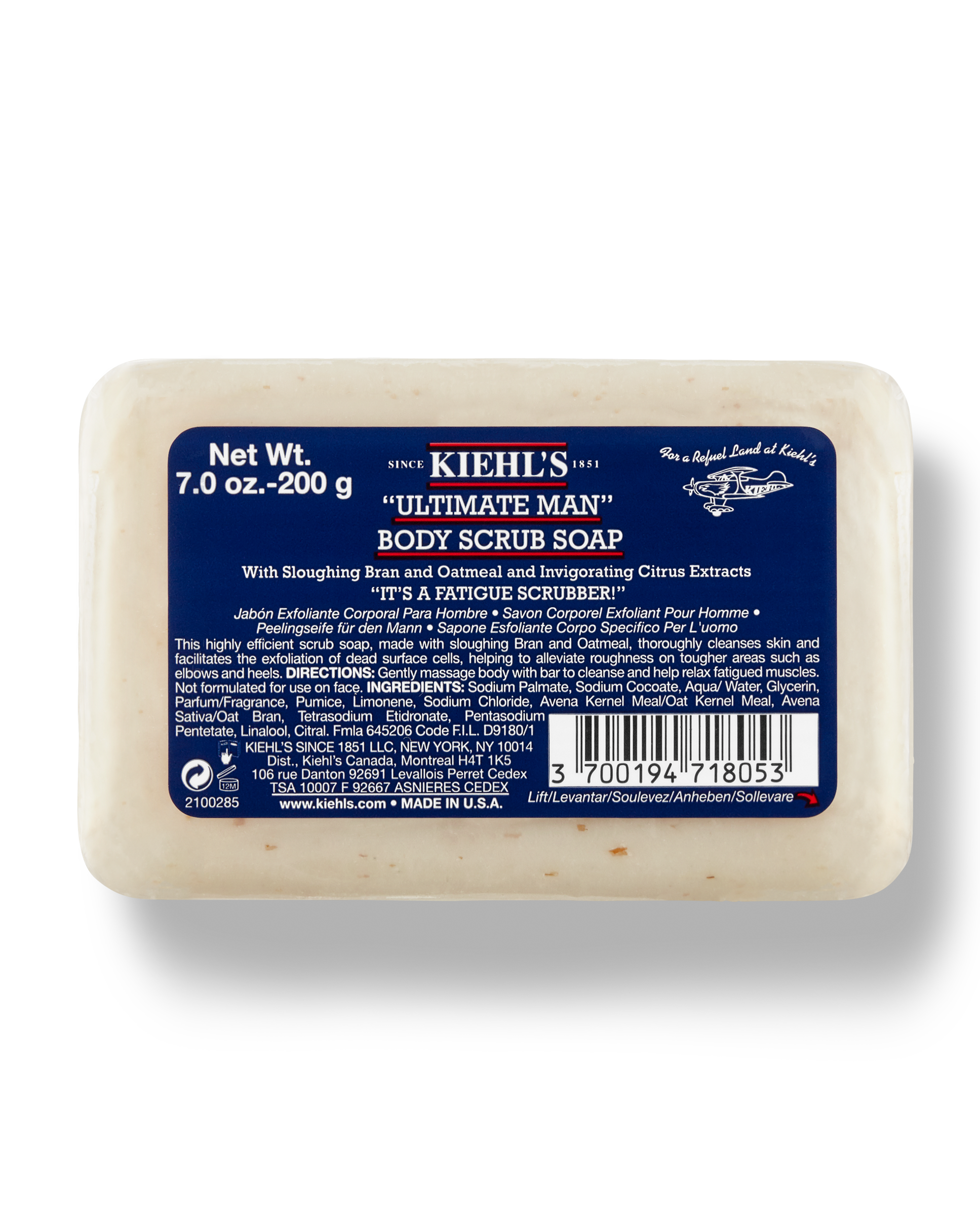 KIEHLS 7oz Ultimate Man Body Scrub Bar Soap