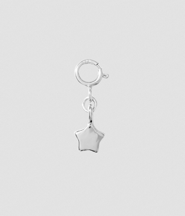 Womens Hair Clip Charm — Baby Star (Silver)