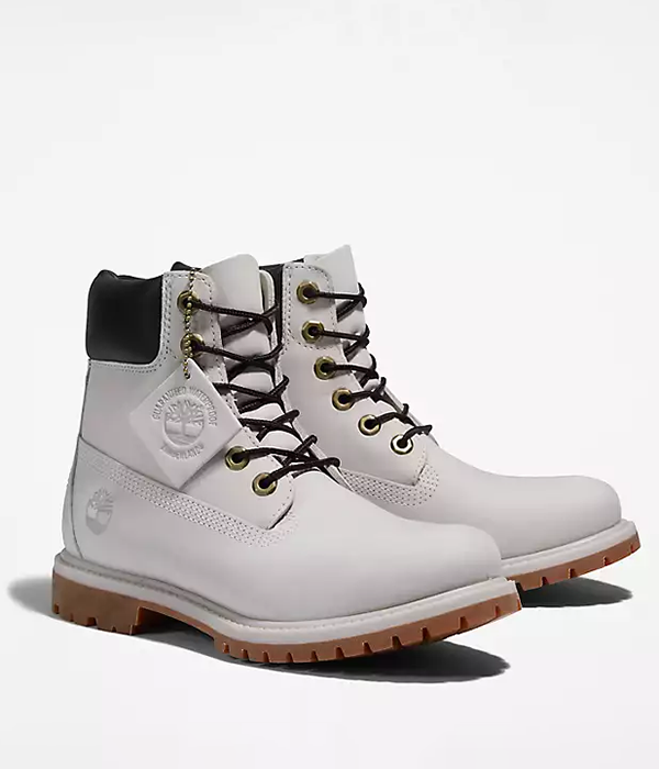 Womens 6in Premium Boot in Light Grey Nubuck