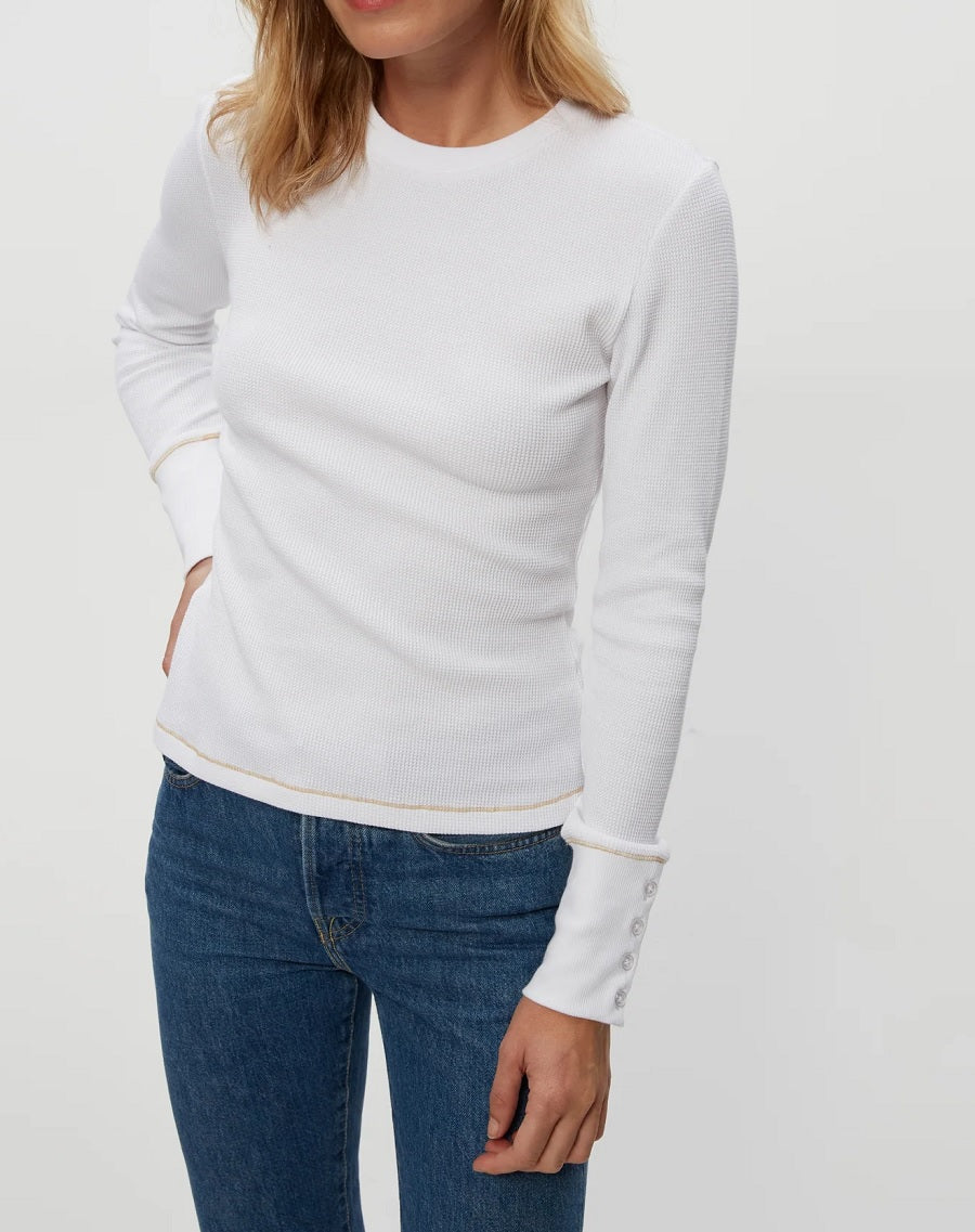 Womens Willa Crew Neck w/ Button Cuff