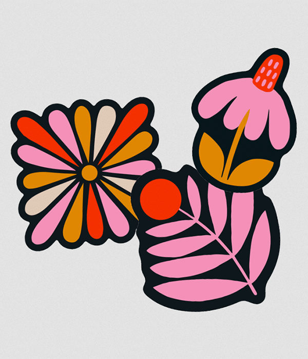 Noso x Lisa Congdon Flower 3-Pack Patch