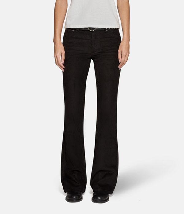Womens Maria Mid Rise Bootcut in Black Corduroy