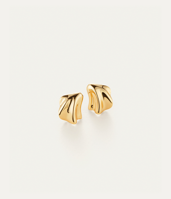 Womens Zoe Earrings in High Polish Gold