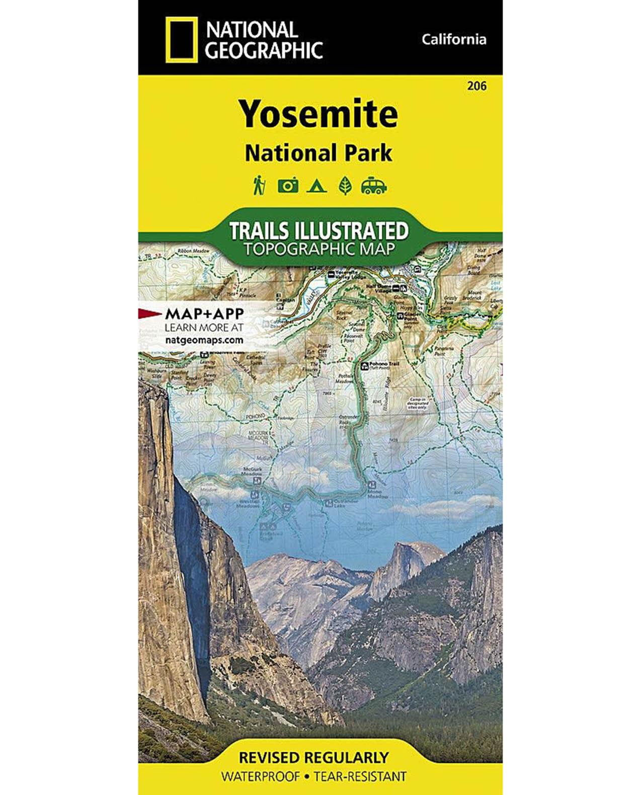 NATIONAL GEO MAPS Yosemite Natl. Park #206
