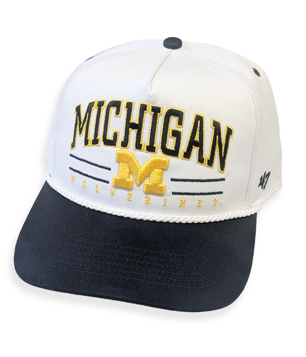 Unisex Michigan Wolverines White Roscoe Rope Tt 47 Hitch