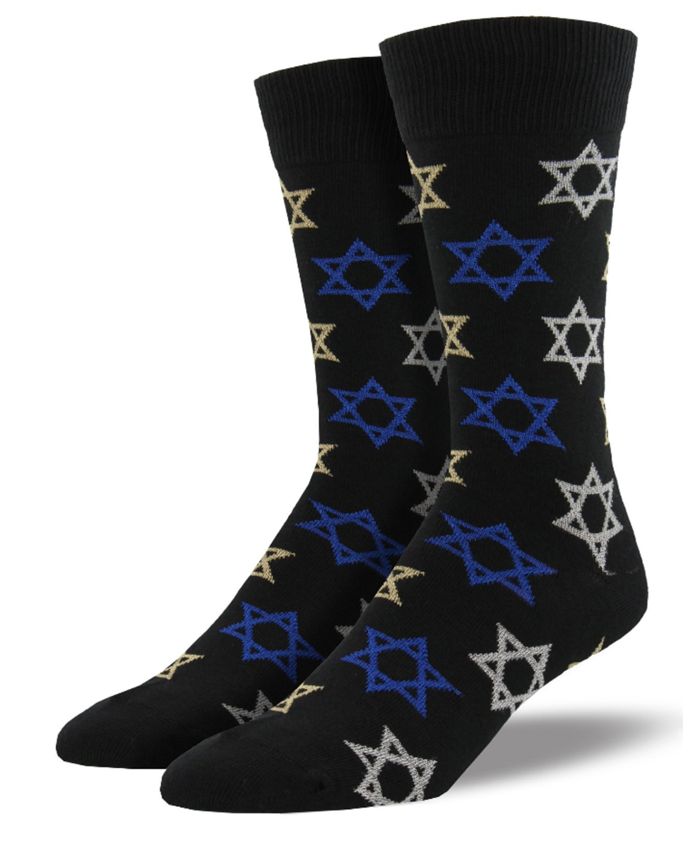 Mens Star of David Socks Black