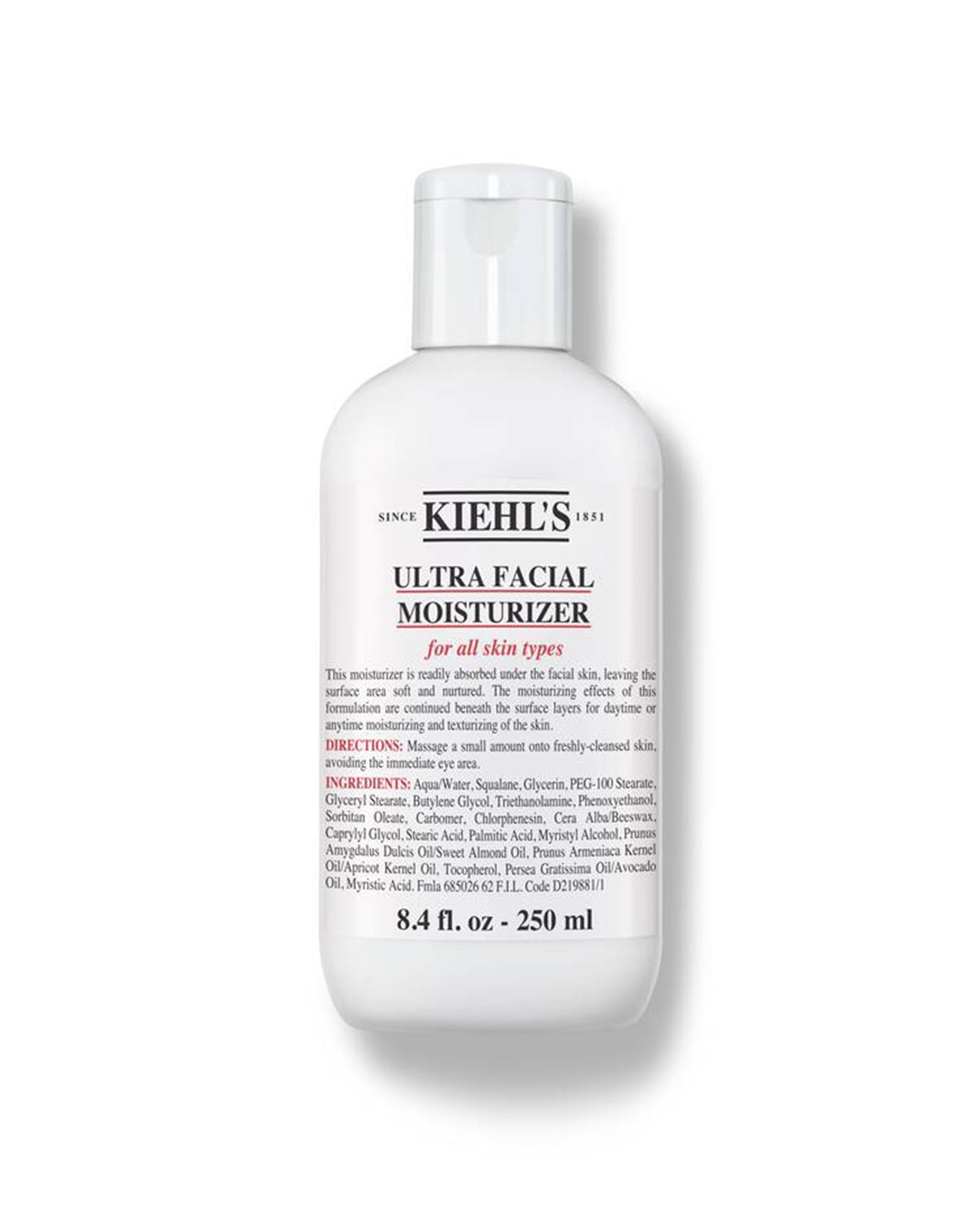 KIEHLS 8.4oz 250ml ULTRA FACIAL Moisturizer