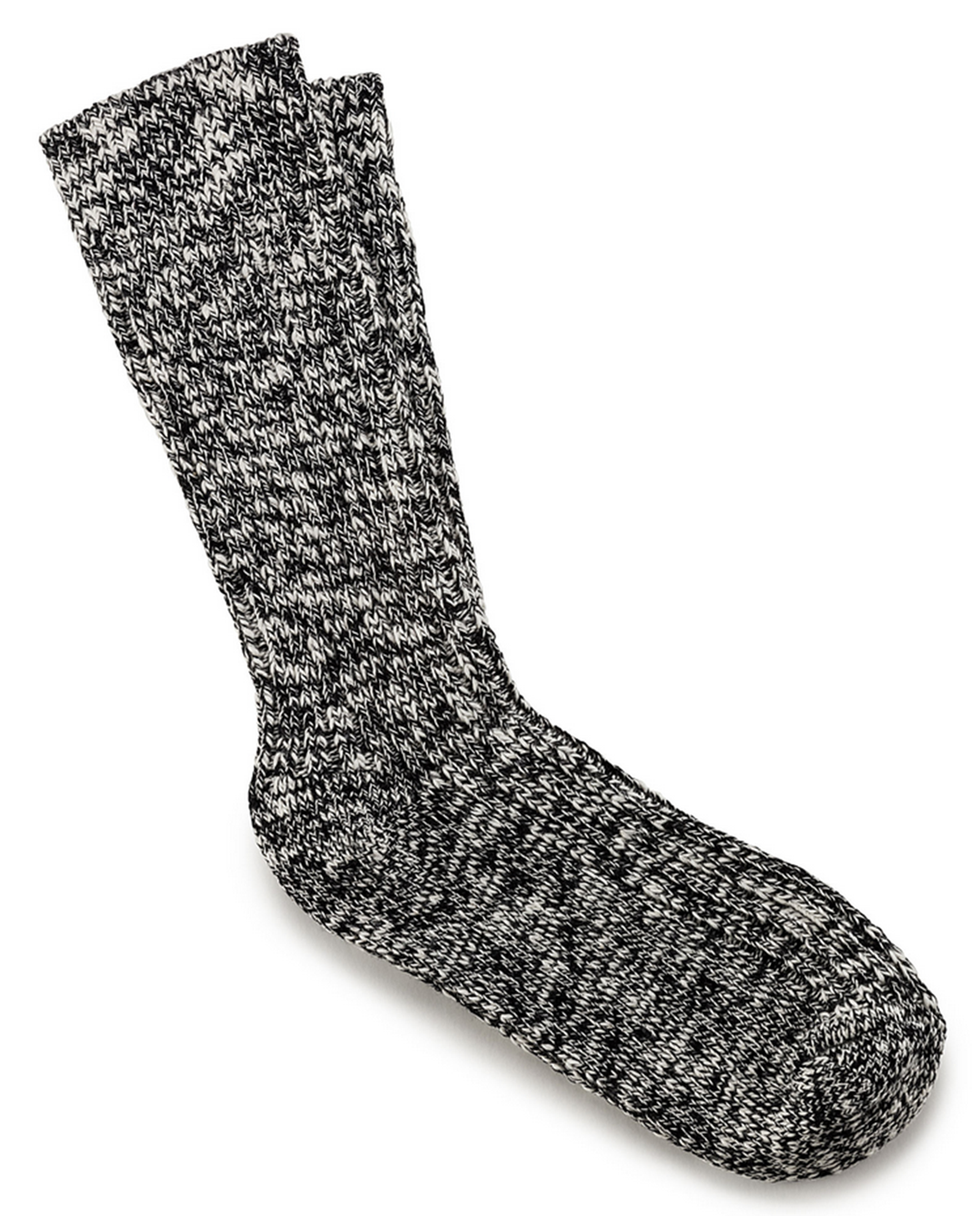 Womens Sock Slub Black Ct