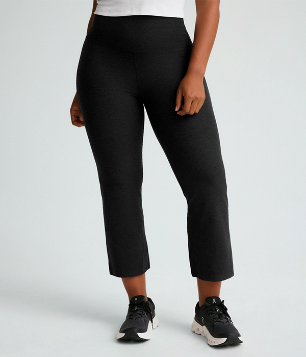 Womens Spacedye Cropped Flare Capri