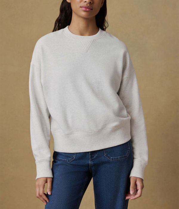 Womens High Standard Fleece Vintage Crew