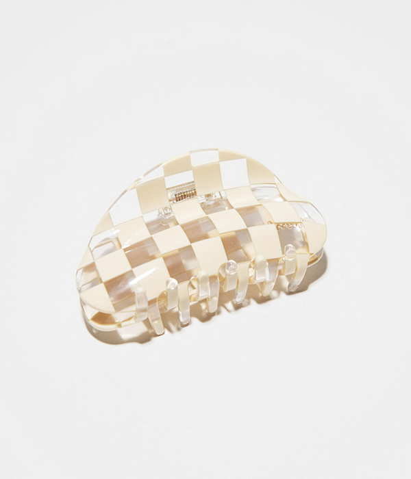 Womens Checker Claw in Clear