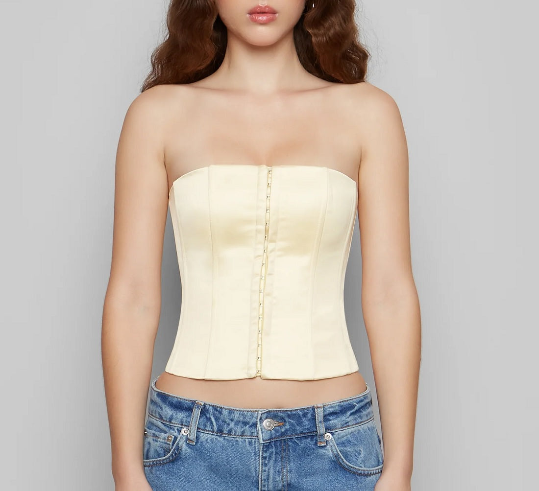 Guizio Womens Satin Corset