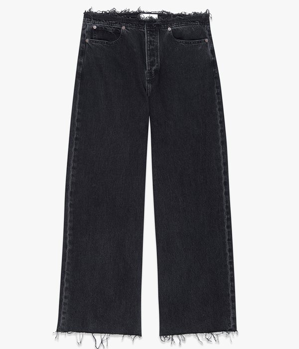 Womens Le Low Baggy Wide Leg Cut Off in Inkwell