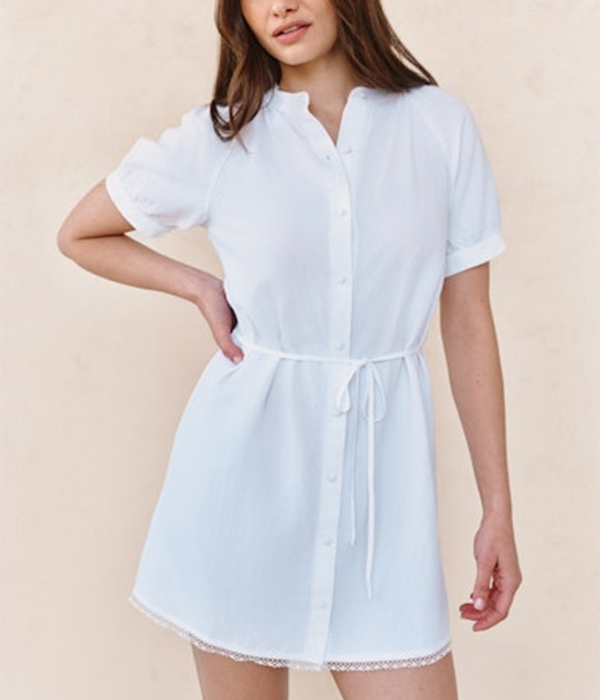 Womens Short Sleeve Raglan Mini Dress
