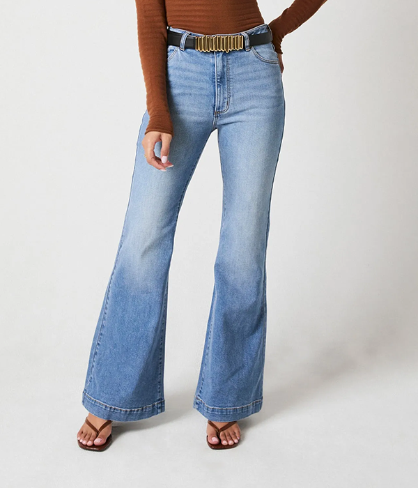 Womens Eastcoast Flare Kate in Mid Vintage Blue