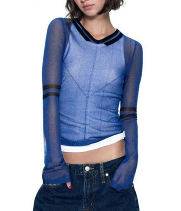 Womens Monica Top in Navy