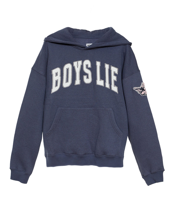 Womens In Too Deep Racer Hoodie in Blue
