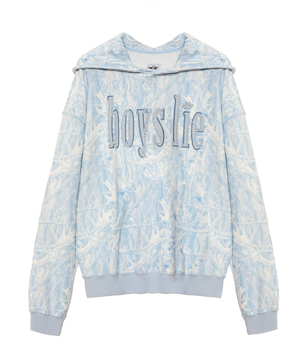 Womens Blue Manhunt Racer Hoodie in Blue