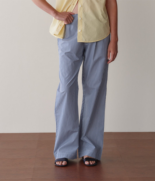 Womens Pop Simple Pant in Navy Stripe