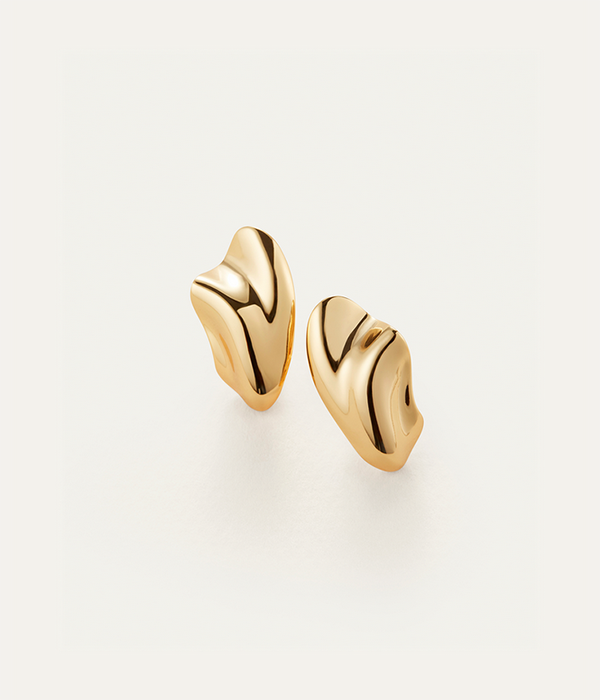 Womens Portia Earrings in High Polish Gold