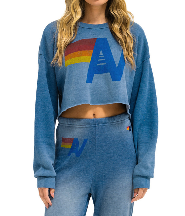 Womens Vintage Logo - Cropped Crew Sweatshirt Relaxed