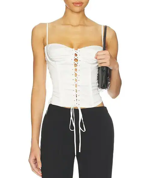 Womens Delaney Corset in White