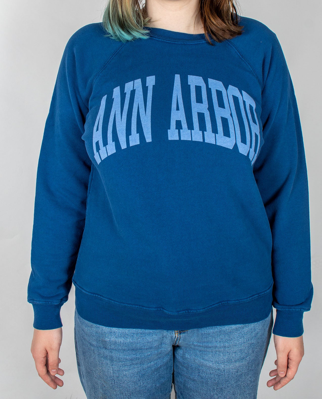Unisex RBBL Premium Ann Arbor Terry Crew with White Font