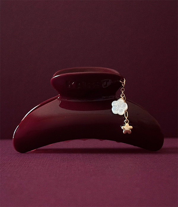 Superclip Hair Claw — Jam with Gold Charm Ring