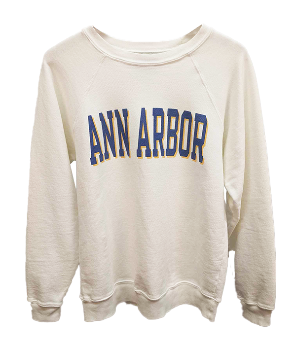 Unisex Black Label Pullover Ann Arbor Blue/Yellow Font