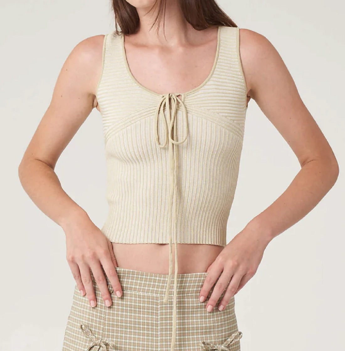 Womens Acacia Knit Tie Tank Top