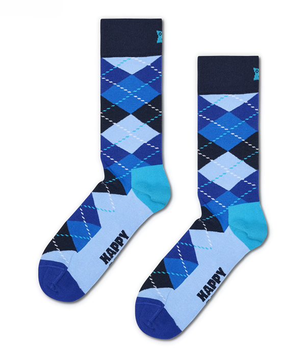 Mens Argyle Sock in Navy B