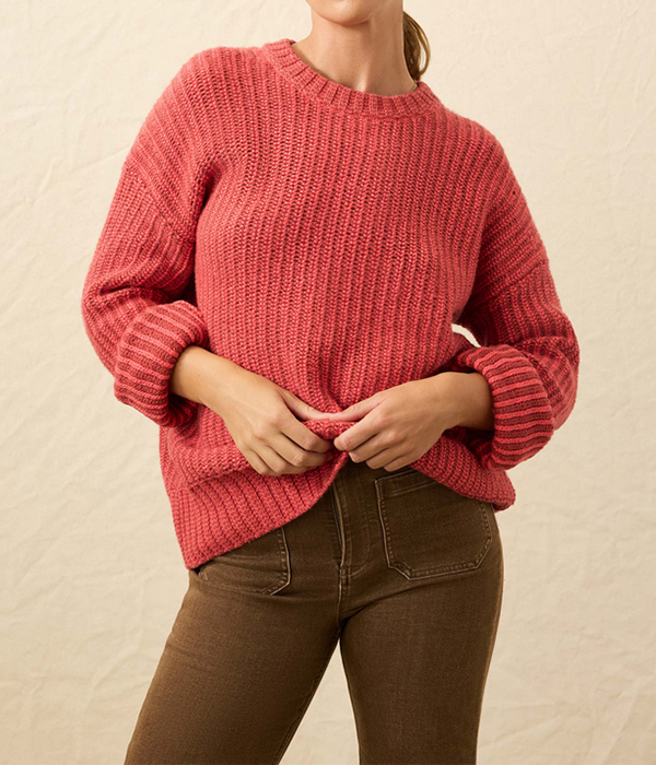Womens Heirloom Cotton Relaxed Crew