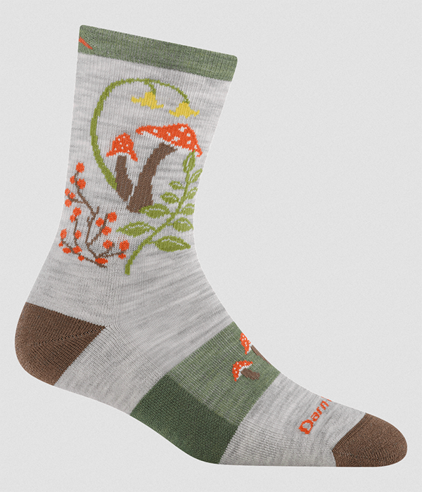 Womens Mellow Mushrooms Micro Crew Lightweight With Cushion