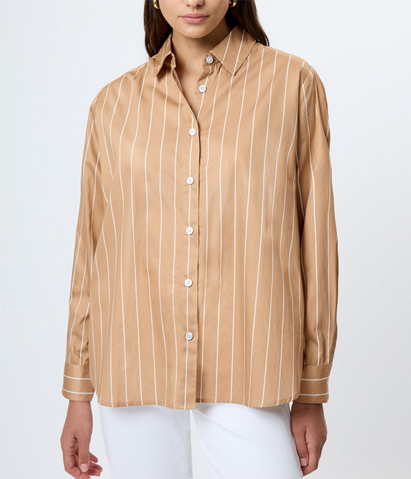 Womens Alexis Poplin Fine Line Shirt
