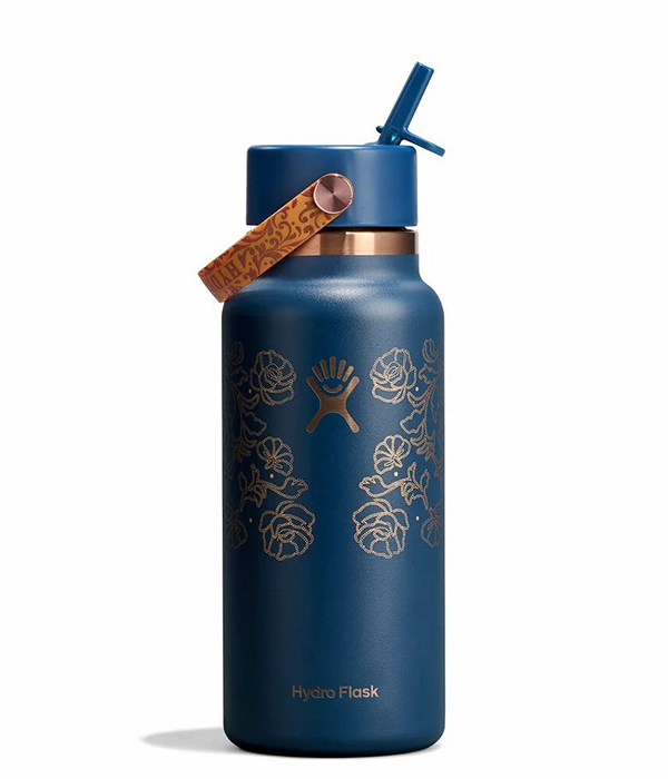 Limited Edition 32oz Wide Flex Straw Cap in Western Light Blue