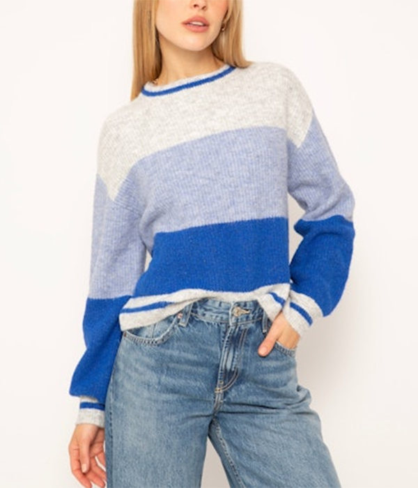 Womens Indigo Stripe Sweater