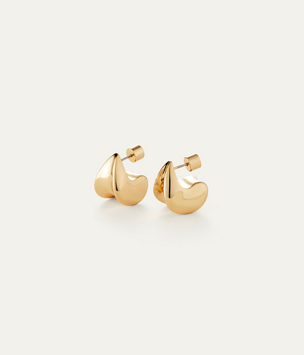 Womens Small Paige Puffs in High Polish Gold