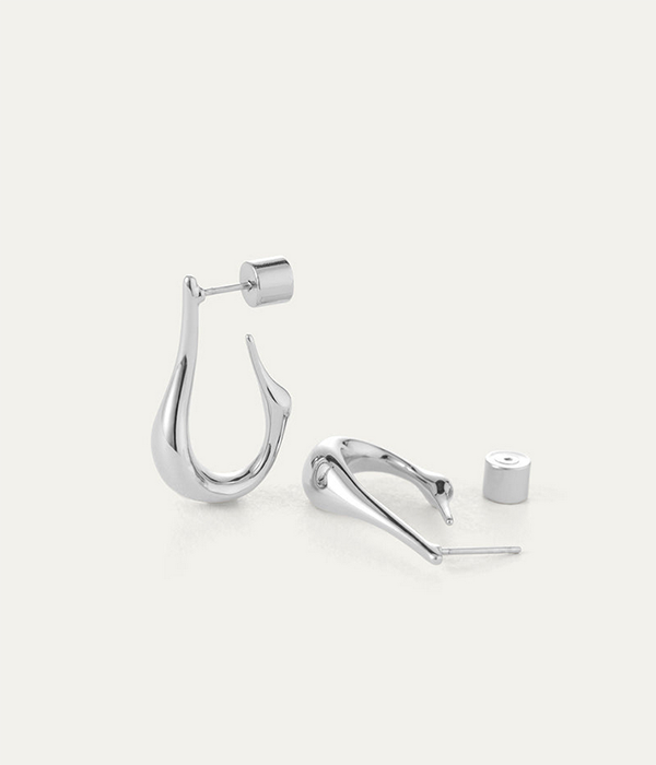 Womens Colette Hoops - Small in High Polish Silver