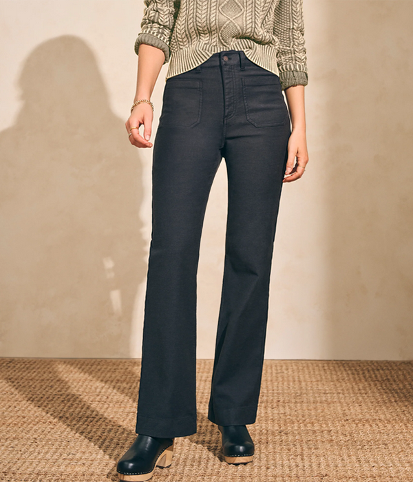 Womens Stretch Terry Patch Pocket Pant F25 B