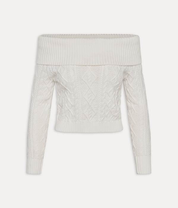 Womens Saint Cable Knit Sweater