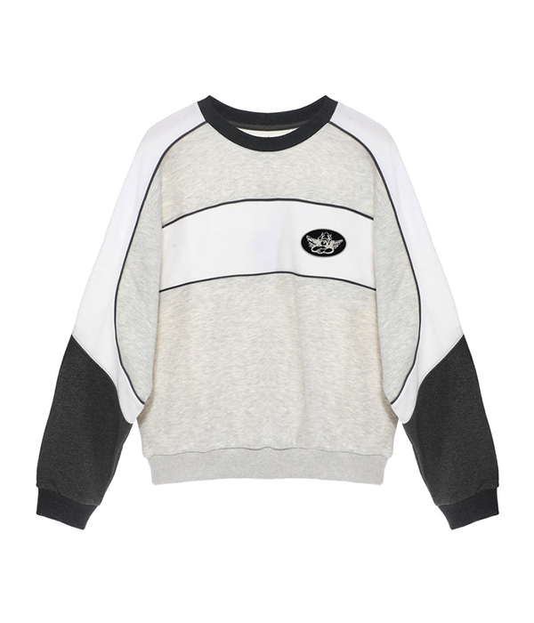 Womens First Pick Heathered Paneled Kara Crewneck in Multi