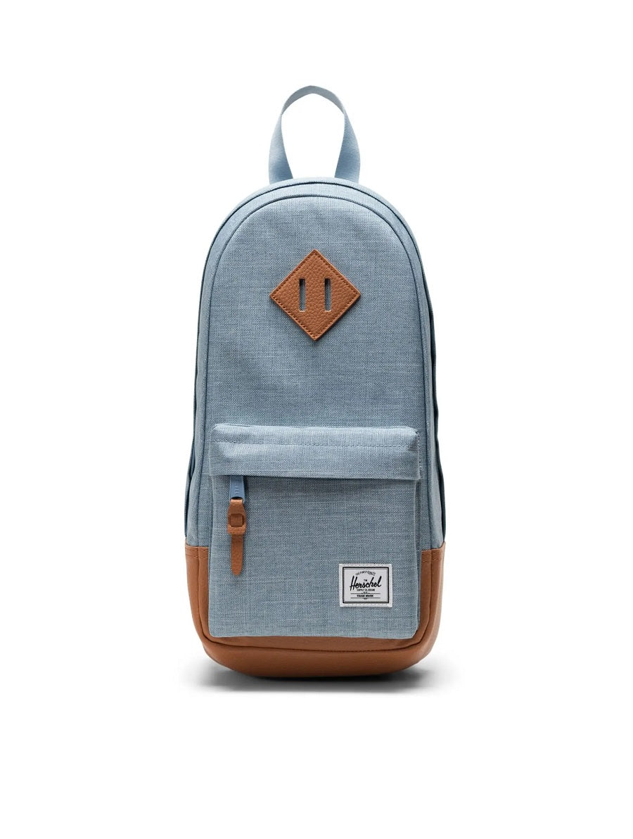 Herschel Heritage Shoulder Bag in Ashley Blue Crosshatch/Natural