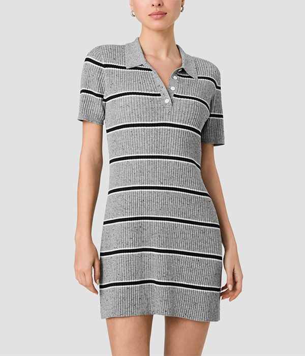 Womens Mason Knit Varsity Stripe Polo